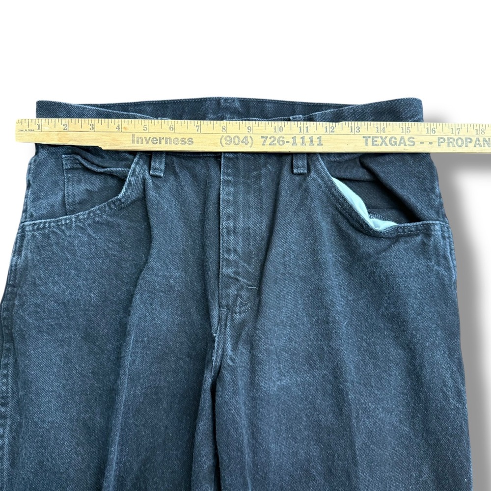Faded Glory‎ Men's Black Denim Straight Leg Pants Size 33x30 (32x29) Y2K - Picture 5 of 7